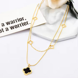 Clover Double Layer Necklace