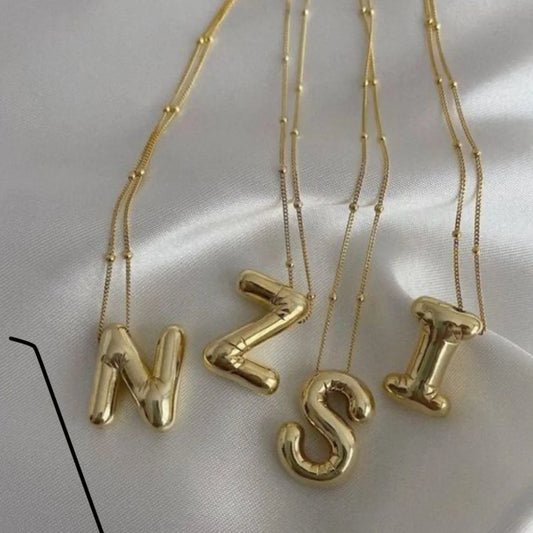 Bubble Initial Necklace