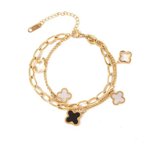Double Layer Clover Bracelet