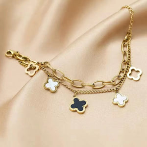 Double Layer Clover Bracelet