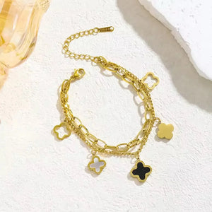 Double Layer Clover Bracelet