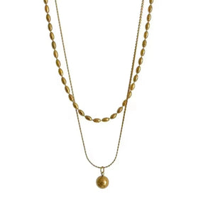 Double Layer Bead Necklace