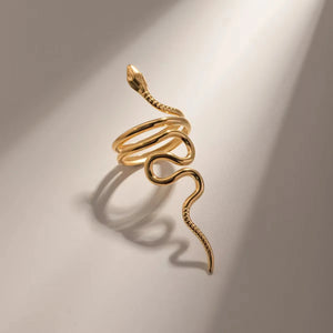 Golden Serpent Wrap Ring