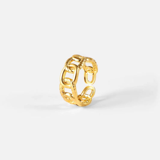 Golden Link Band Ring