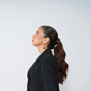 Golden Sculpt Hoop Earrings