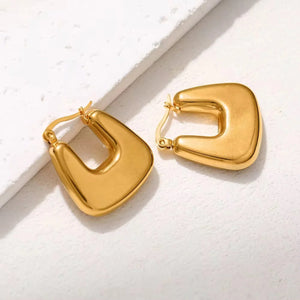 Bold Geometric Hoop Earring