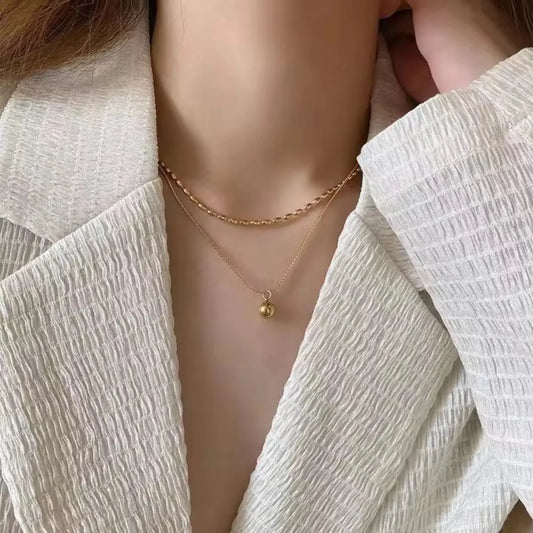 Double Layer Bead Necklace