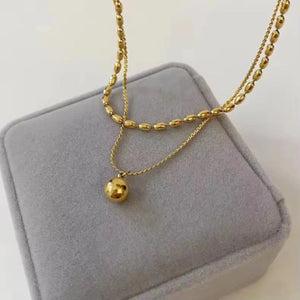 Double Layer Bead Necklace
