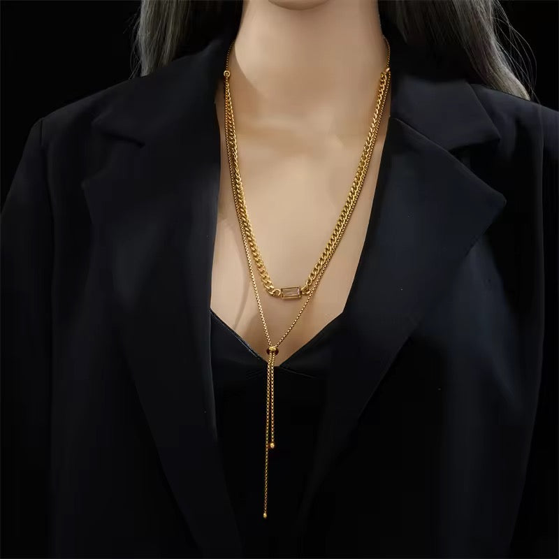 Signature Layered Gold Necklace-Raviva.