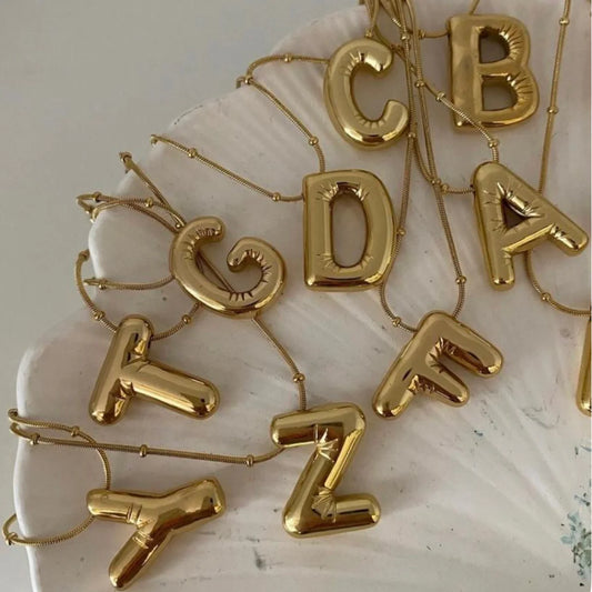 Bubble Initial Necklace