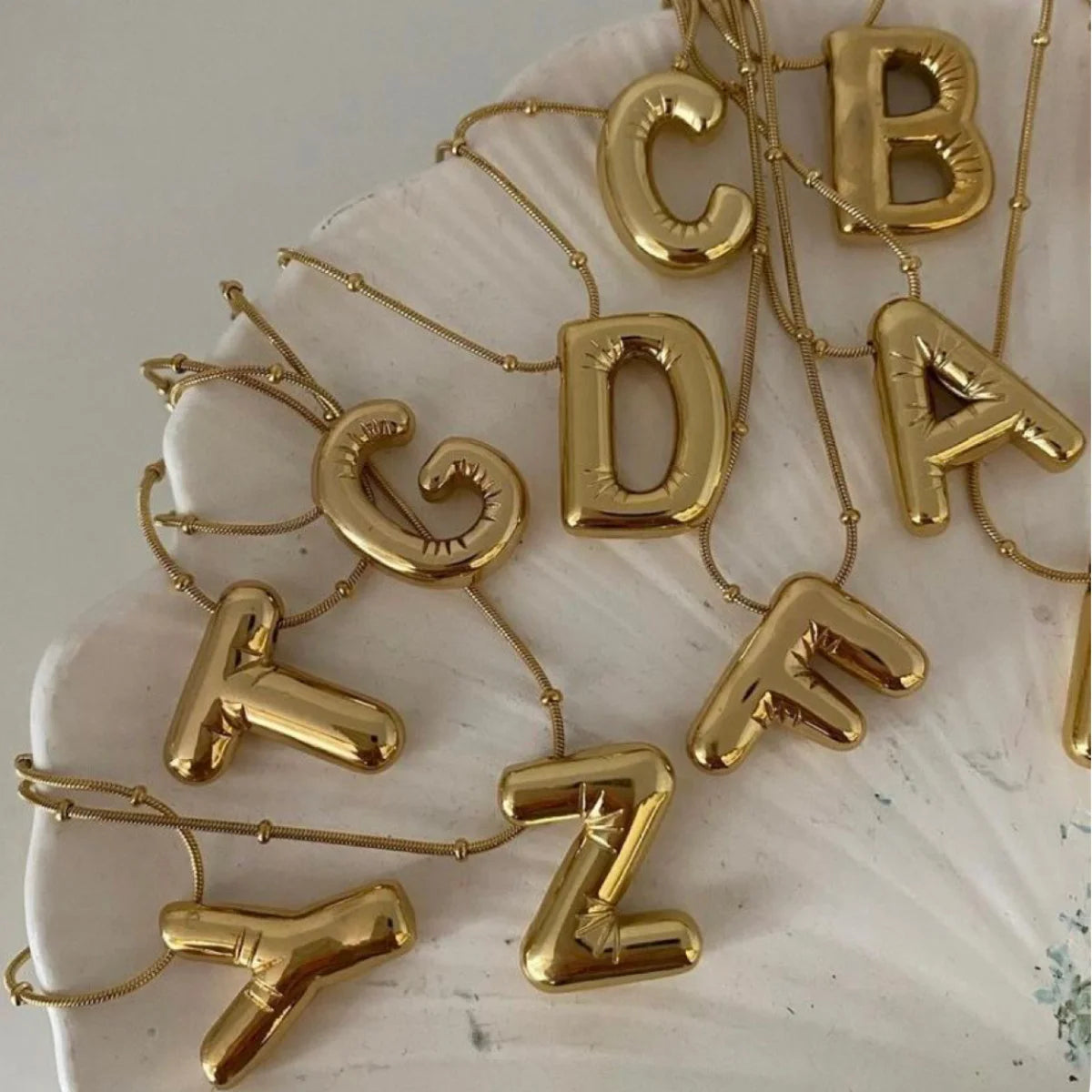 Bubble Initial Necklace