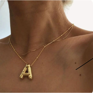 Bubble Initial Necklace