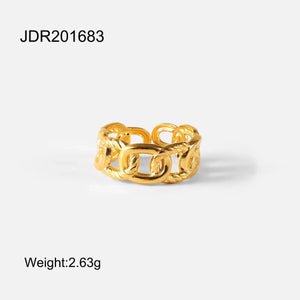 Golden Link Band Ring
