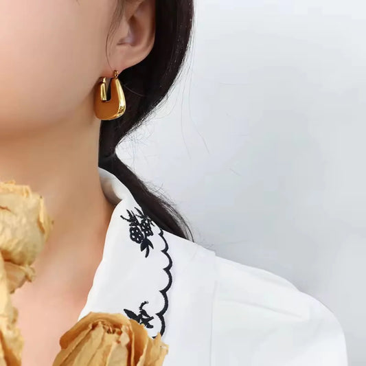Bold Geometric Hoop Earring