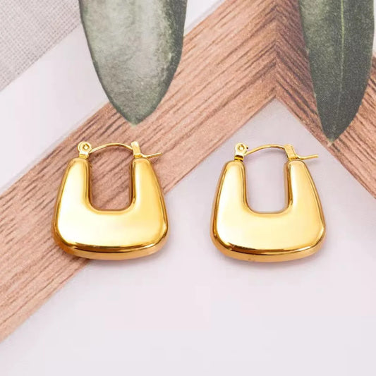 Bold Geometric Hoop Earring