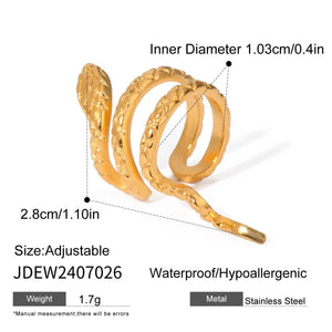 Gold Snake Ear Cuff