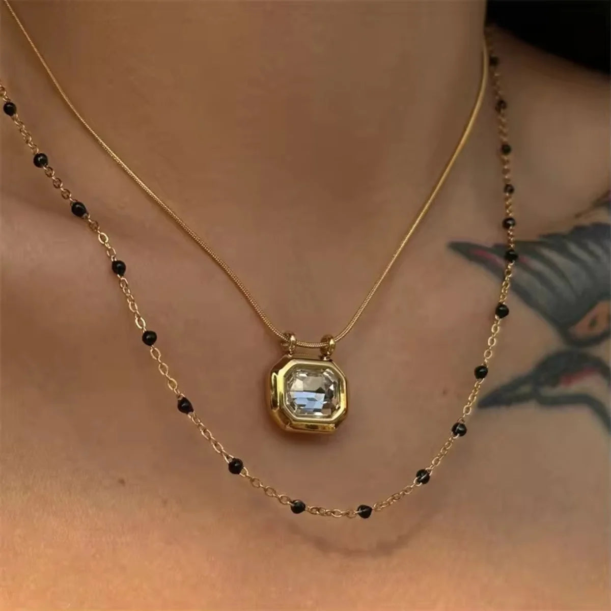 Octagon Diamond Necklace
