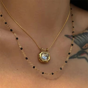 Octagon Diamond Necklace