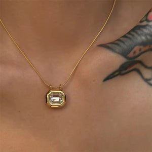Octagon Diamond Necklace