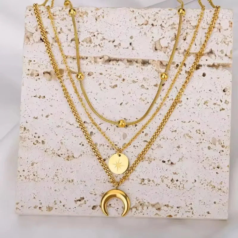 Moon & Star Necklace