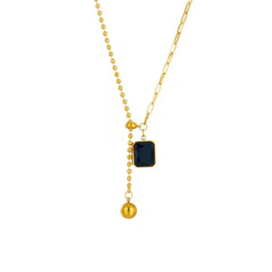 Noir Texture Pendant Necklace