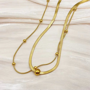 Beaded Snake Chain Necklace