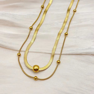 Beaded Snake Chain Necklace