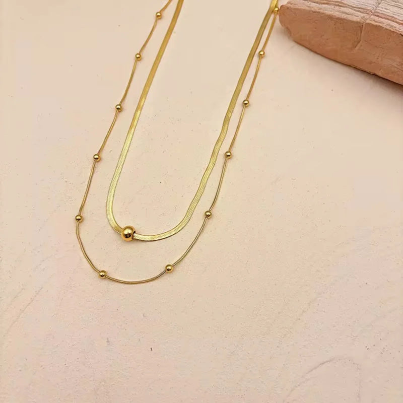 Beaded Snake Chain Necklace