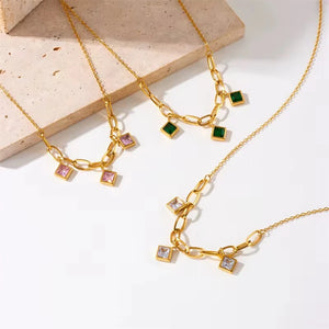 Gem Charm Necklace