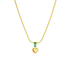 Emerald Heart Glow Necklace